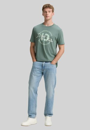 TOM TAILOR DENIM, TRIPLEPACK T-SHIRT, PACKAGING - T-shirt print - washed jasper green