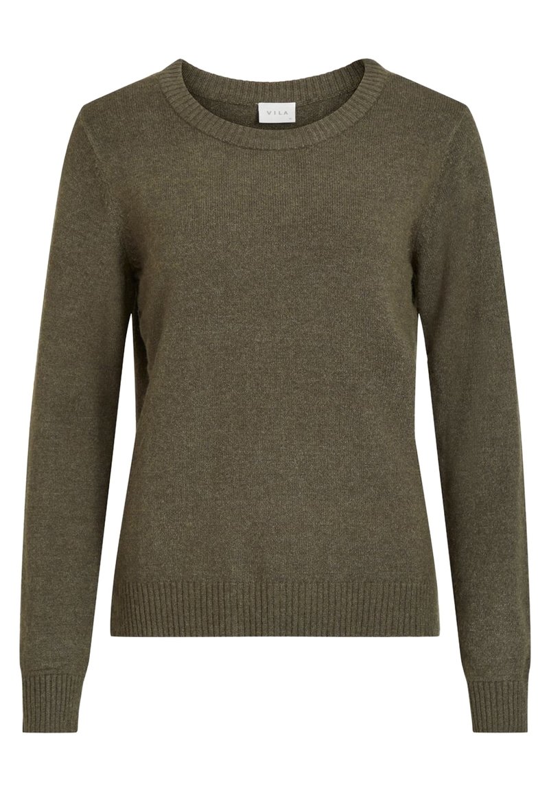 VILA Strickpullover - dark green