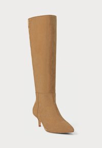 Lauren Ralph Lauren MCKAY SUEDE TALL BOOT HEEL - Boots - camel