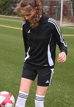 adidas Performance TIRO TRAINING HOODIE - Ilgarankovis viršutinės dalies drabužis - black/white