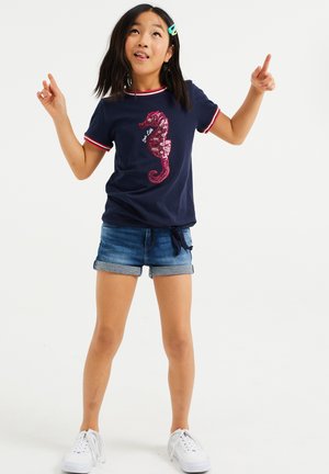T-shirt print - dark blue