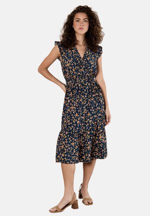 Apricot FLORAL BARDOT - Robe longue - navy