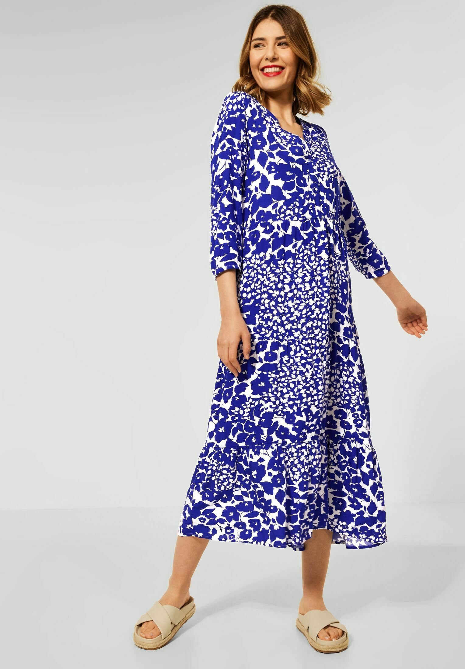 Street One MIT ETHNOPRINT - Freizeitkleid - blau/royal - Zalando.de