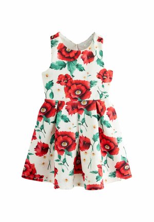 REGULAR FIT - Jurk - red white flower print