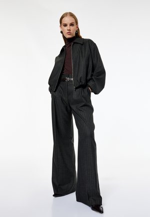 BELTED PALAZZO  - Pantalon classique - grey