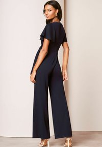 Lipsy FLUTTER SLEEVE TIE SIDE WIDE LEG - REGULAR FIT - Jumpsuit - navy