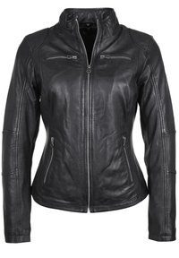 SUSAN - Leather jacket - black