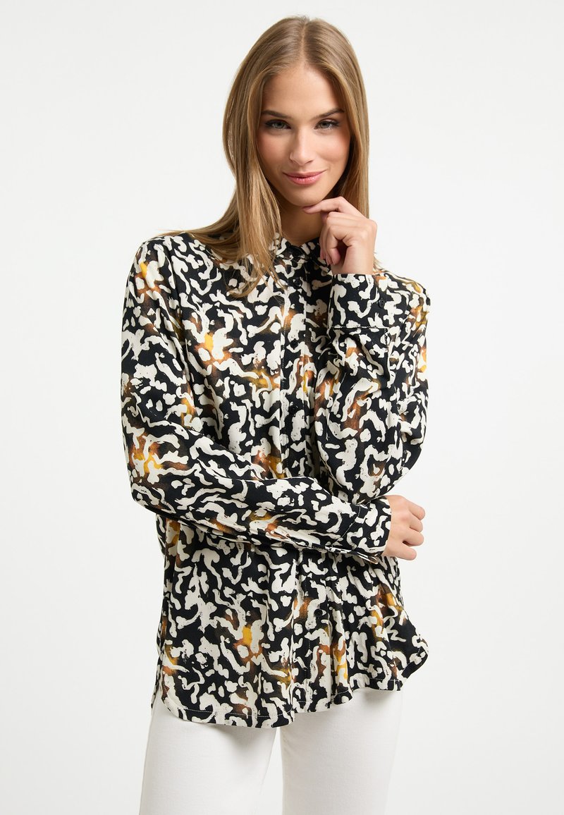 Frieda & Freddies Button-down blouse - schwarz weiss