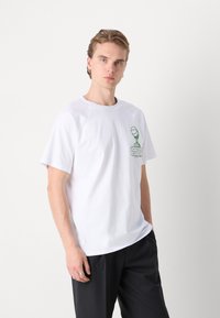 Les Deux TOURNAMENT - Marškinėliai su spaudiniu - white/vintage green