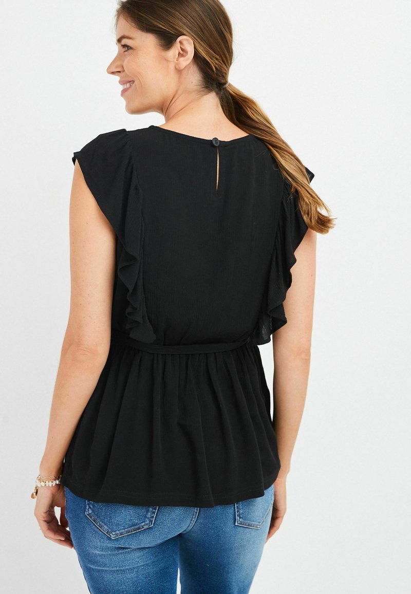 Damen T-Shirts | Next MATERNITY RUFFLE Bluse black/schwarz - HW73104 Damen T-Shirts | Next MATERNITY RUFFLE Bluse black/schwarz - HW73104