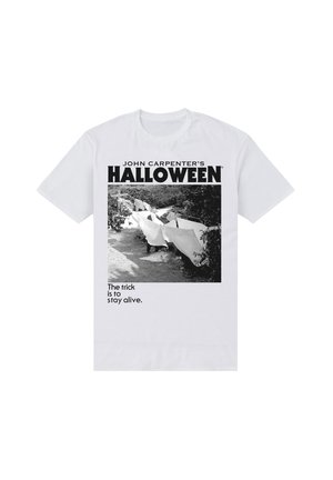 Henry Tiger, HALLOWEEN MICHAEL MYERS STANDING BY CLOTHES LINE - T-shirt con stampa - white
