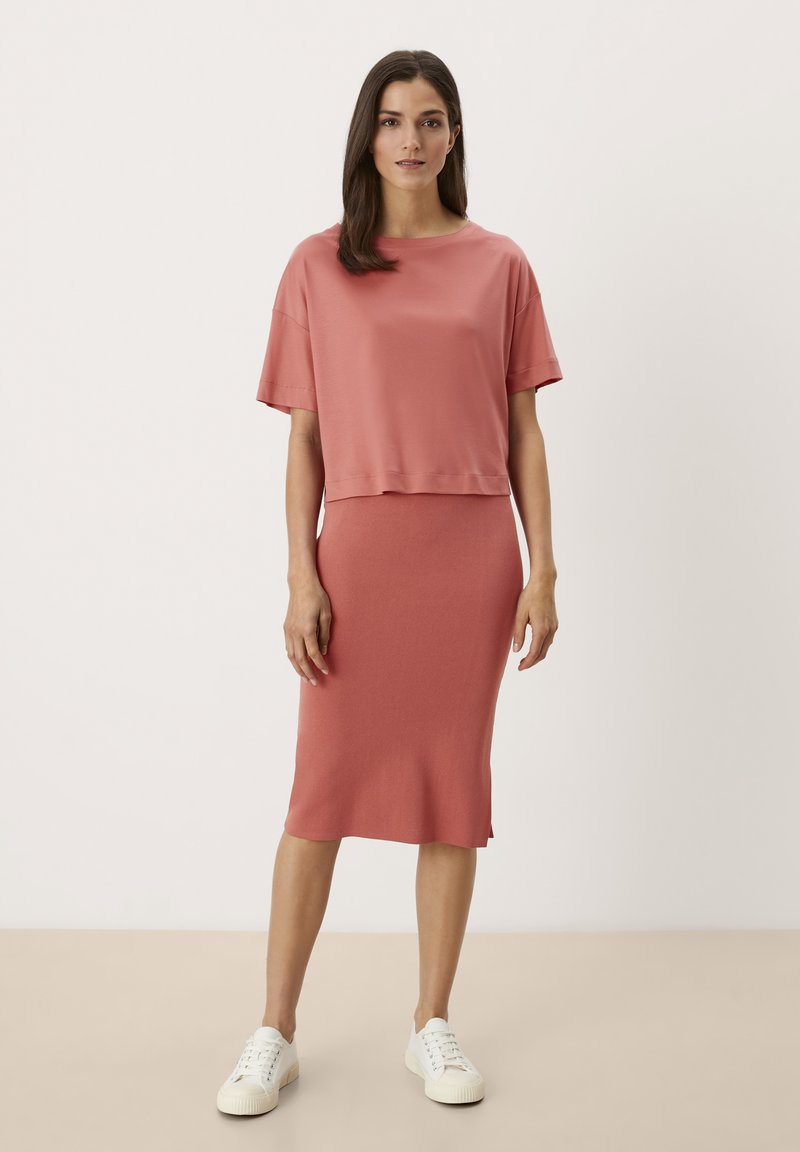 Damen Jeansröcke | s.Oliver BLACK LABEL Bleistiftrock faded coral/pink meliert - EG15730 Damen Jeansröcke | s.Oliver BLACK LABEL Bleistiftrock faded coral/pink meliert - EG15730