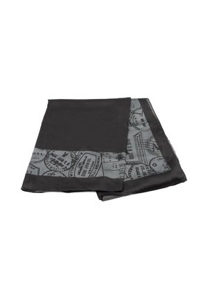 CON RIQUADRO STAMPA PASSPORT - Sciarpa - black