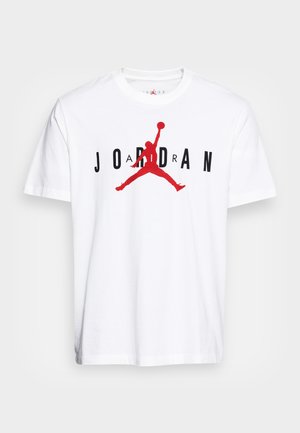 JORDAN AIR TEE - Print T-shirt - white/black/gym red