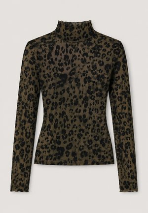 Colourful Rebel, NEYO LEOPARD TURTLENECK - T-shirt à manches longues - light brown