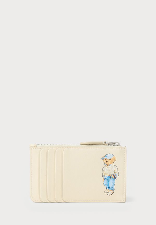 POLO BEAR LEATHER ZIP CARD CASE - Wallet - ivory