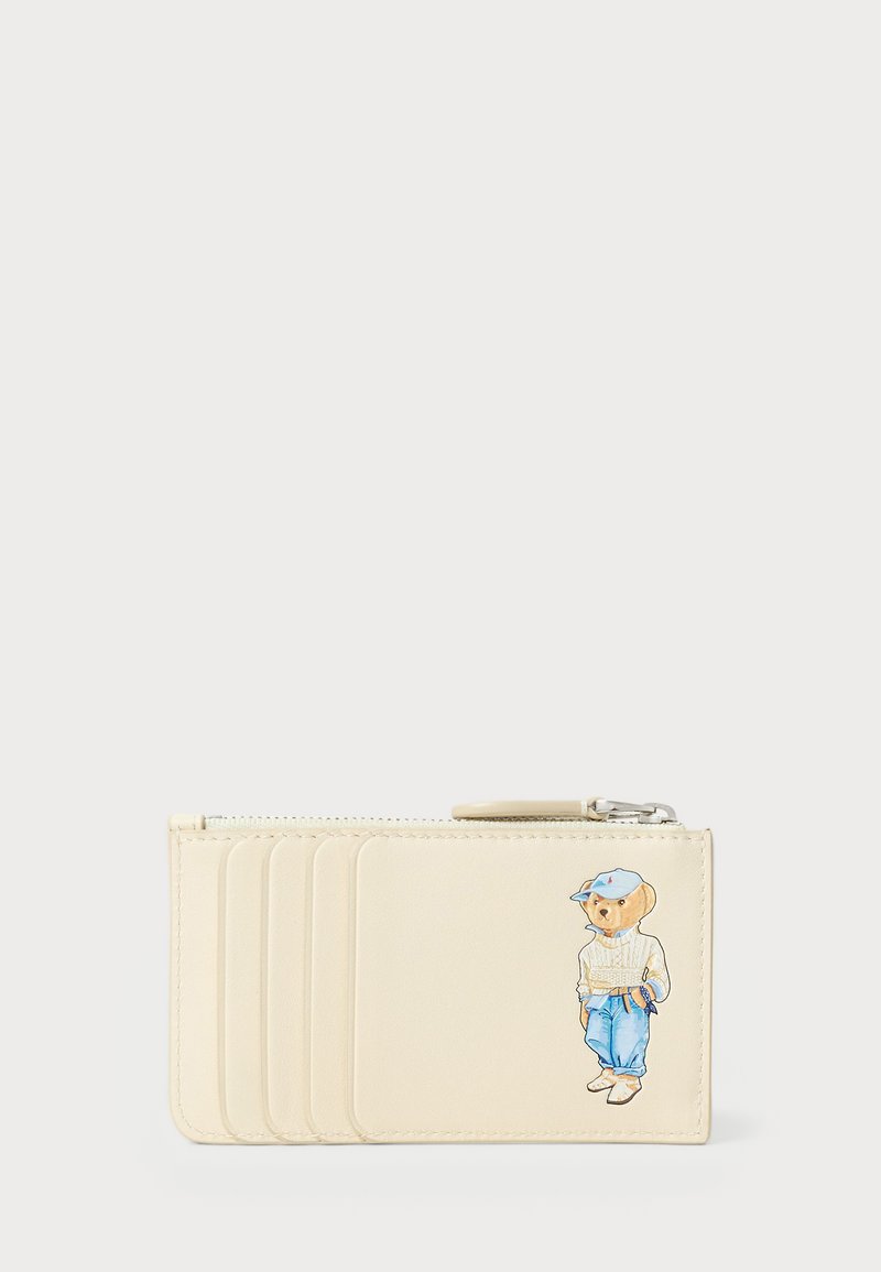 Polo Ralph Lauren POLO BEAR LEATHER ZIP CARD CASE - Piniginė - ivory