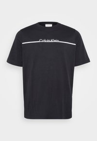 SPLIT LINE LOGO - Triko s potiskem - black
