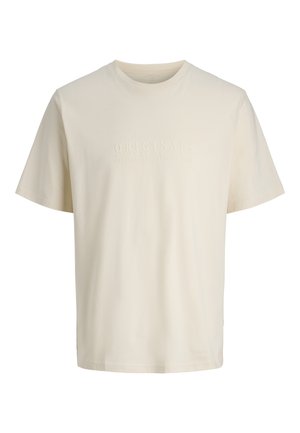Jack & Jones, JORCATSKILLS MINIMAL TEE CREW NECK - Camiseta básica - antique white