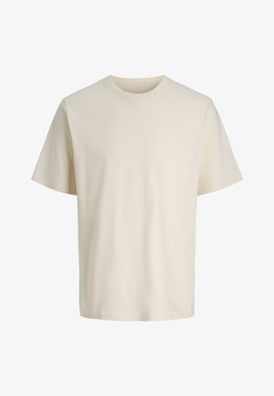 Jack & Jones, JORCATSKILLS MINIMAL TEE CREW NECK - Camiseta básica - antique white