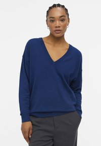 Object V-NECK  - Džemperis - estate bluedetail melange
