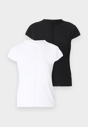 2 PACK - Βασικό μπλουζάκι - black/white