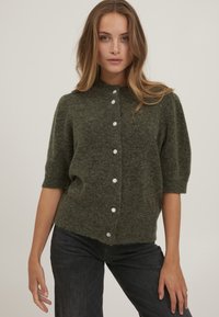 PULZ PZASTRID - Cardigan - grape leaf melange