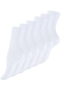 6 PAAR OHNE GUMMIBUND - Socken - weiss
