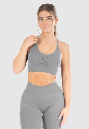 SOLID SCRUNCH - Sport-BH mit leichter Stützkraft - grau