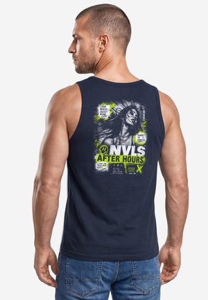 Neverless, TANKTOP HERREN MIT GRAFIK-PRINT - DESIGN NVLS AFTER HOURS - - Top - slim-fit navy