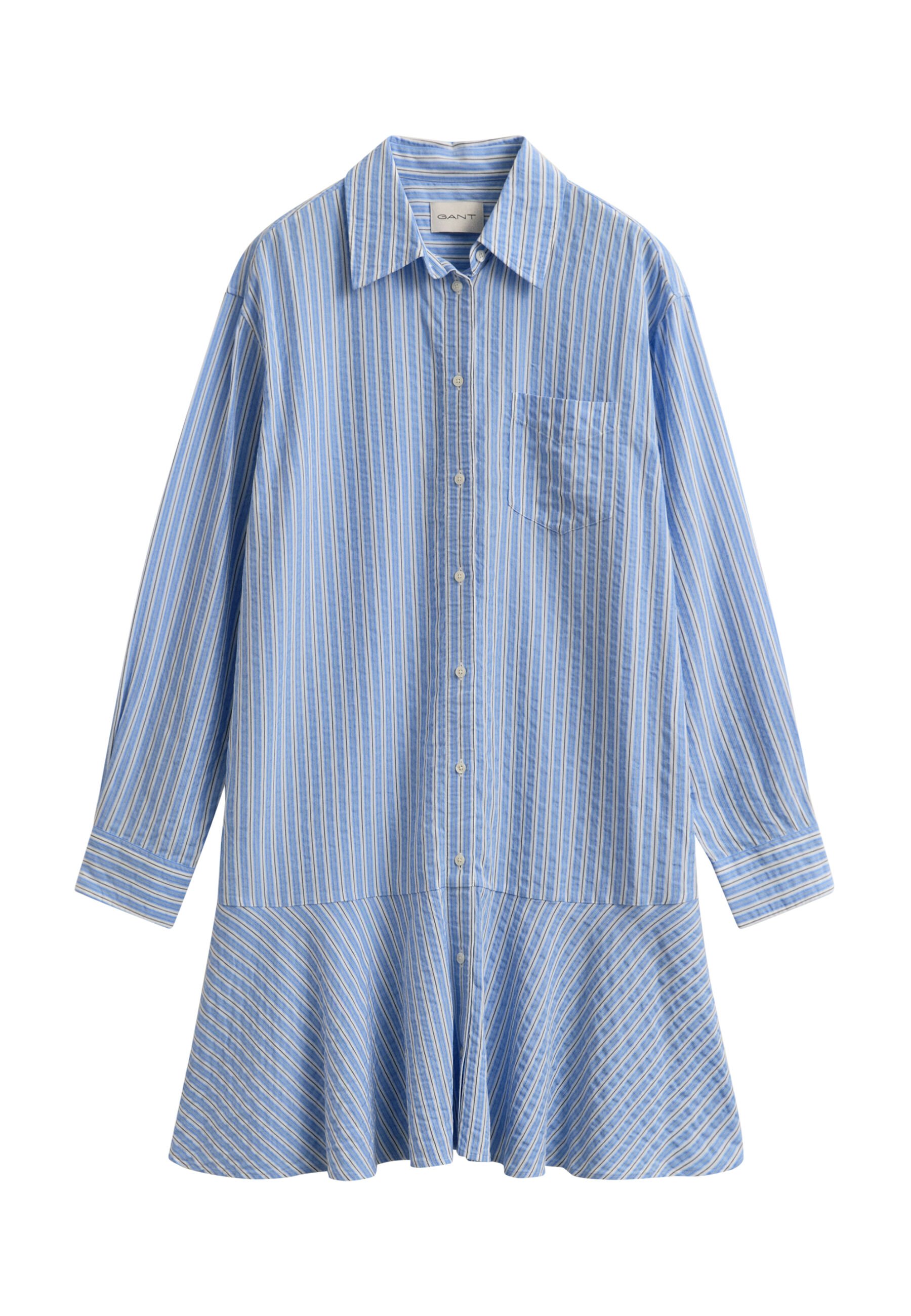 GANT STRIPE SEERSUCKER - Košilové šaty - palace blue