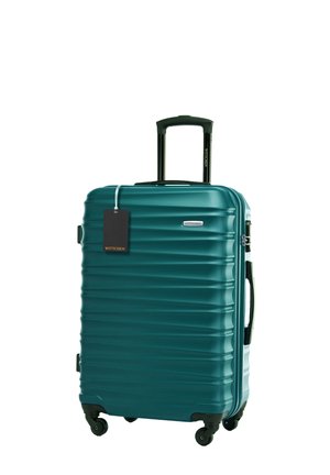 MEDIUM SUITCASE WITH LUGGAGE TAG - Wheeled suitcase - green
