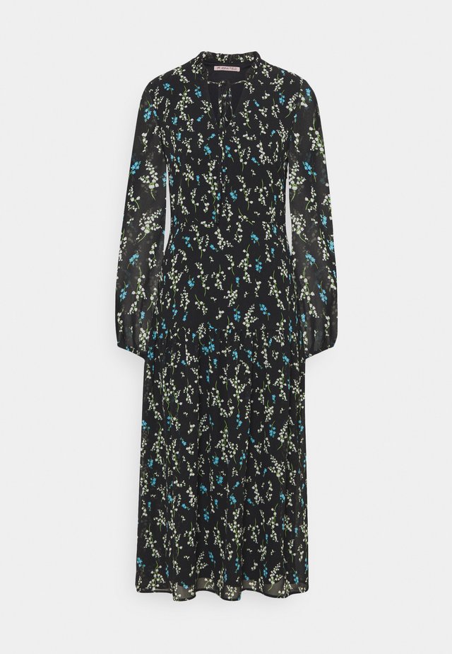 VOLANT MAXI DRESS PRINTED - Day dress - black/blue