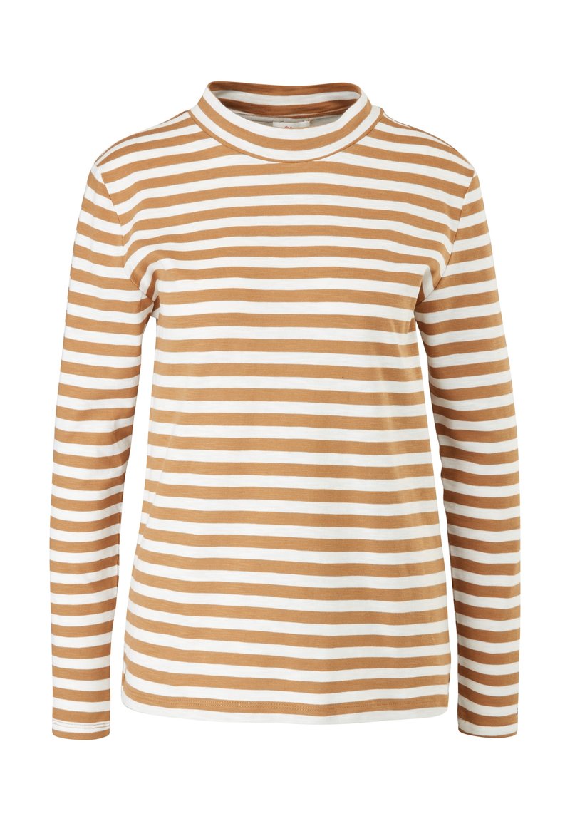 Damen T-Shirts | s.Oliver Langarmshirt brown/weiß - WS25589 Damen T-Shirts | s.Oliver Langarmshirt brown/weiß - WS25589