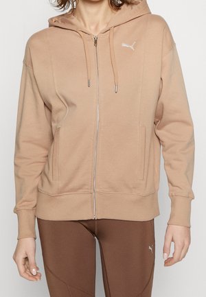 Tröja med dragkedja - beige
