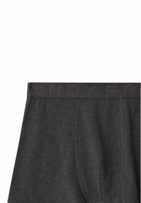 Mörkgrå boxertrosor med ett texturerat elastiskt midjeband som har upphöjd text. Slät tygkvalitet med en tajt passform och klassisk design.