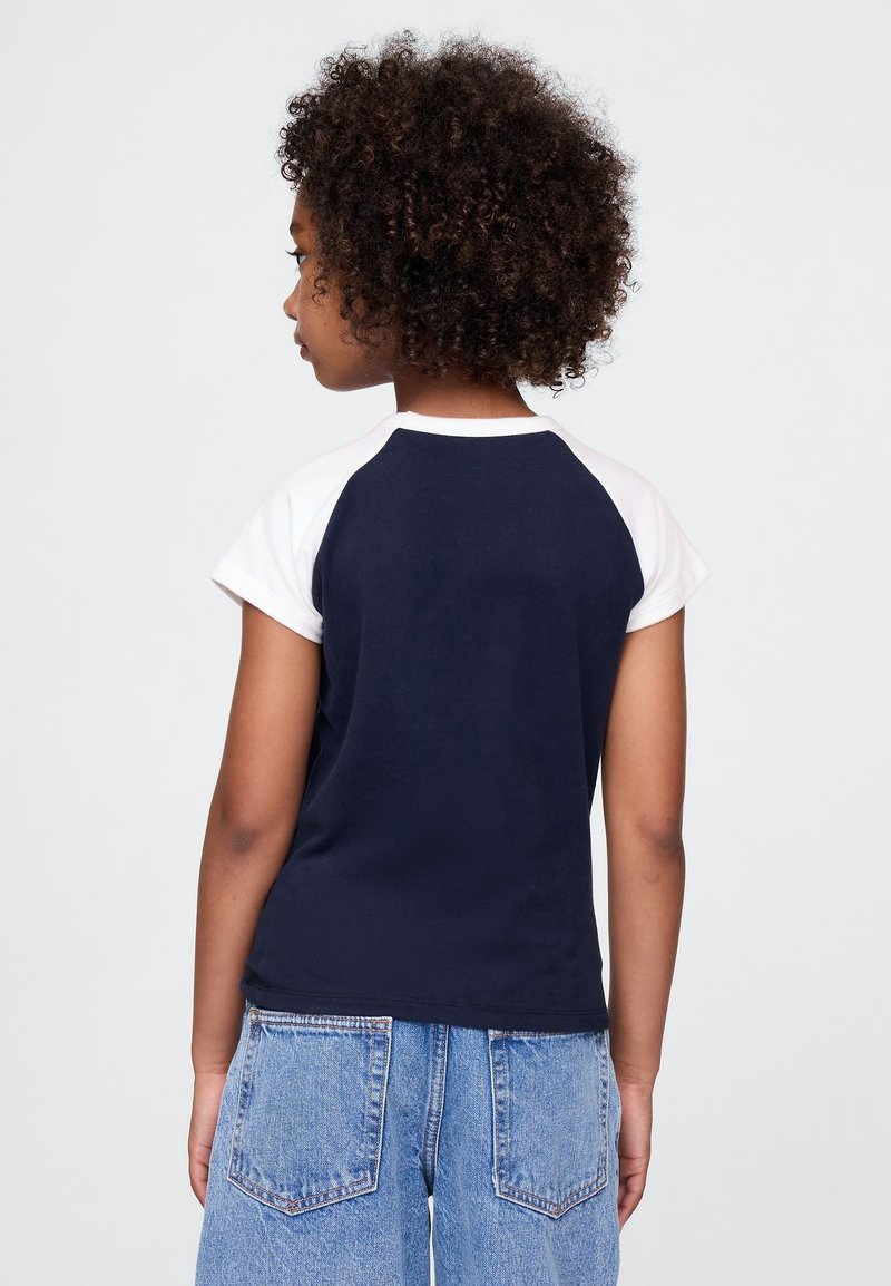T-shirt Basique Fille Gap – Bleu, Coton, Manches Longues, Taille S, Très Bon état