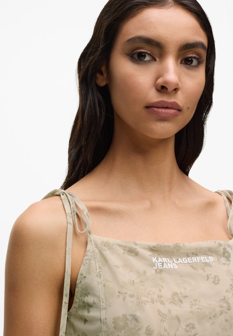 Karl Lagerfeld Jeans FLORAL MESH MAXI - Maxi dress - floral aop/beige - Zalando.ie Karl Lagerfeld Jeans FLORAL MESH MAXI - Maxi dress - floral aop/beige - Zalando.ie