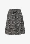 KNEE-LENGTH SKIRT WITH PRINT AND VOLANT - Jupe trapèze - clay sand