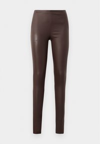 OBJBELLE COATED - Leggingsit - seal brown
