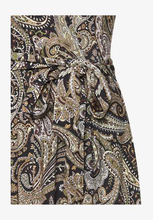 LASCANA, LASCANA MAXIKLEID - Maxi dress - schwarz-orange bedruckt