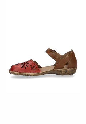 ROSALIE - Ankle strap ballet pumps - rubin kombi