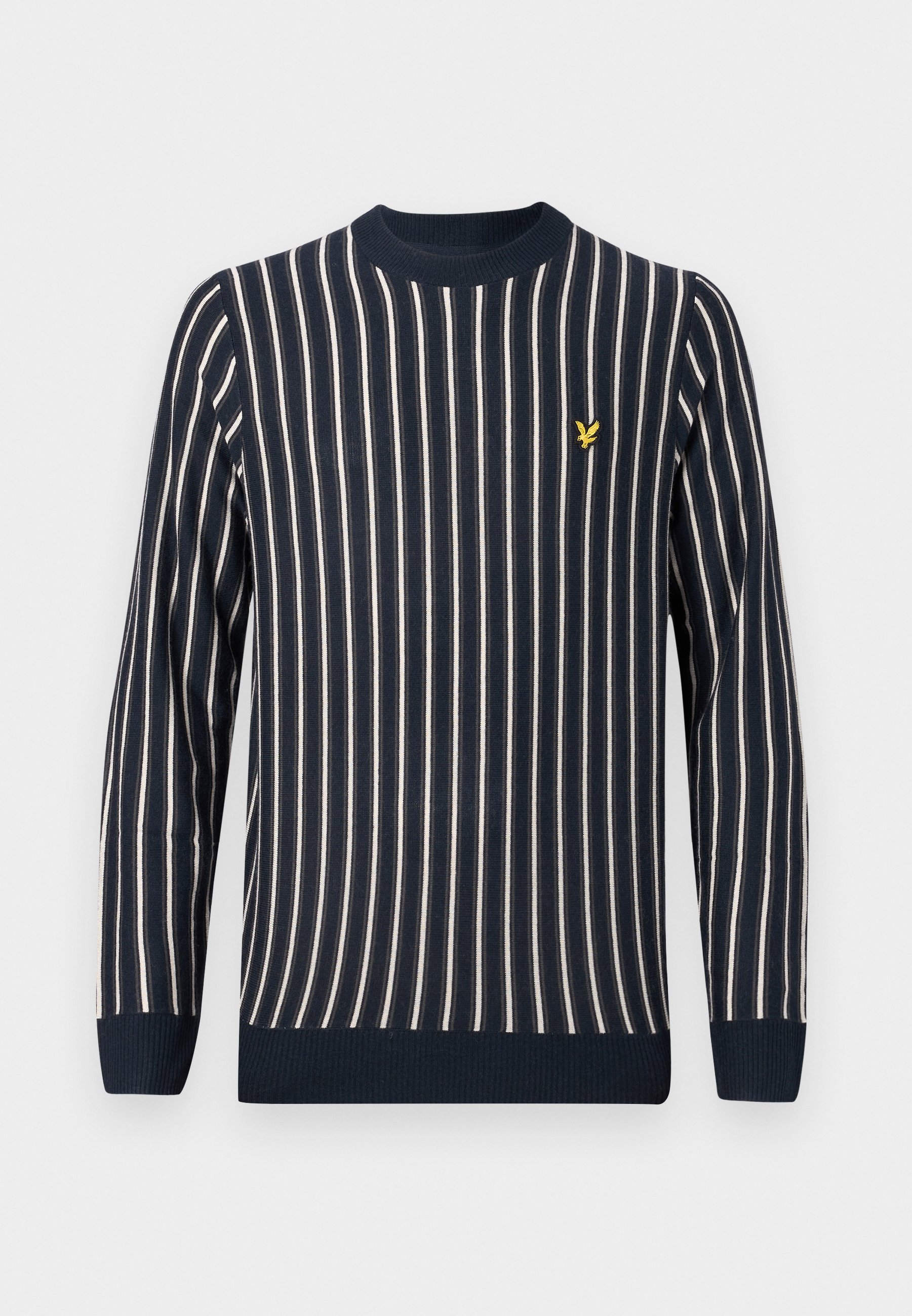 Lyle & Scott VERTICAL STRIPE CREW NECK - Jumper - dark navy/dark