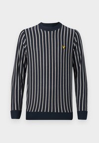 VERTICAL STRIPE CREW NECK  - Svetr - dark navy