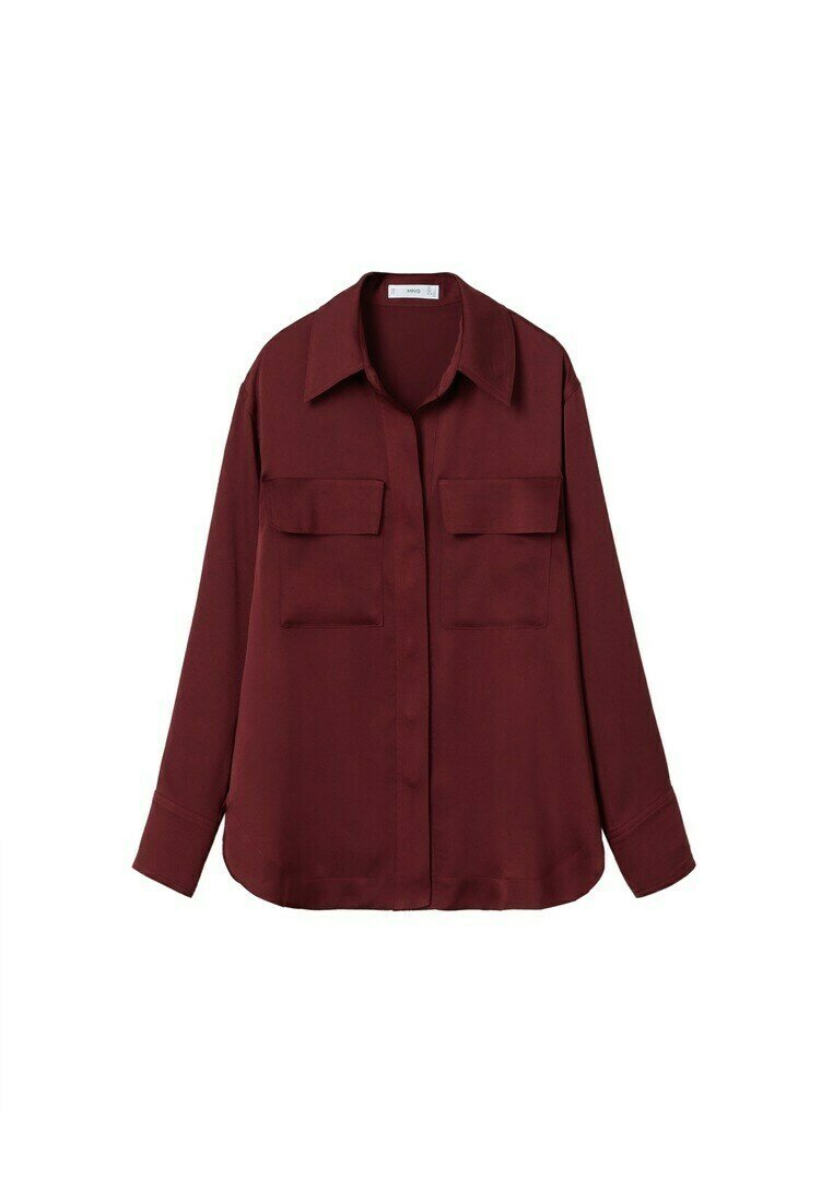 Mango Overhemdblouse bordeauxrood