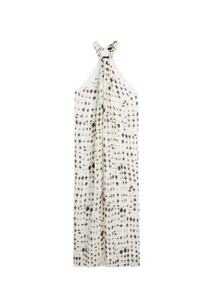 Massimo Dutti, PRINTED FLOWING MIDI DRESS - Jurk - white