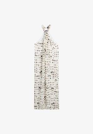 Massimo Dutti, PRINTED FLOWING MIDI DRESS - Jurk - white