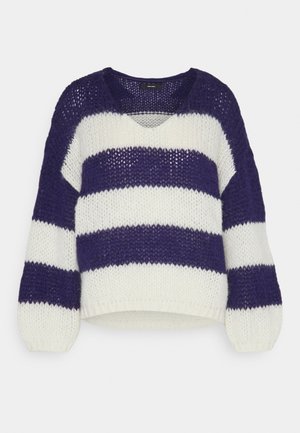 Vero Moda Petite VMERIN STRIPE V NECK - Trui - astral aura/birch