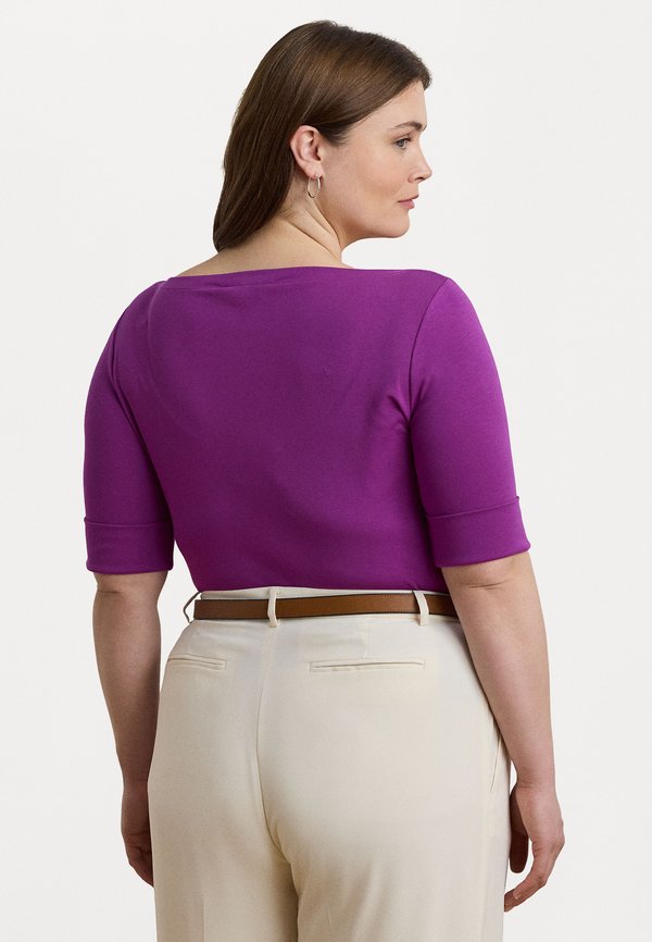 STRETCH COTTON BOATNECK TOP - Basic T-shirt - purple dawn4