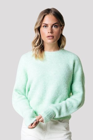 OLIVIA CREW NECK - Pullover - bright mint